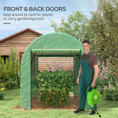 Outsunny 180 x 180cm Walk-In Polytunnel Greenhouse - Green