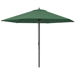 Outsunny 2.8m Garden Parasol Umbrella, Round Outdoor Market Table Umbrella Sun Shade Canopy, Green