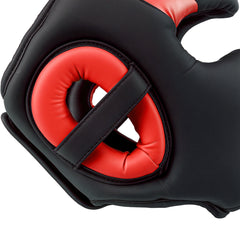 SPORTNOW Boxing Headguard, Boxing Headgear Helmet with Adjustable Strap for Full Face Protection for Kickboxing Sparring Martial Arts Karate Taekwondo, Red