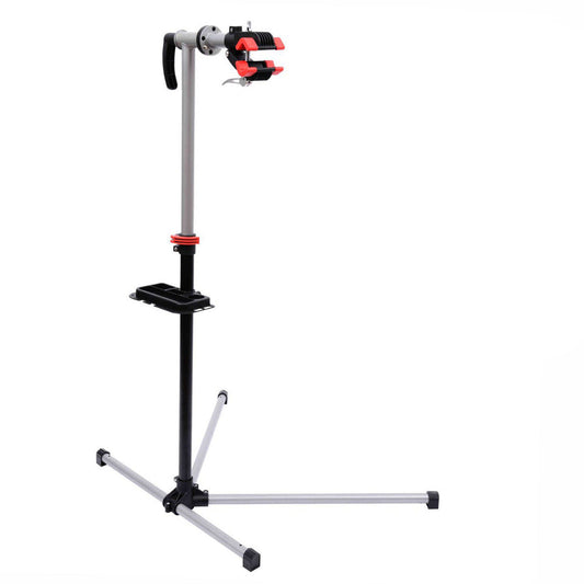 HOMCOM Bike Repair Stand Workstation, Bicycle Maintenance Workstand, Height Adjustable, with Tool Tray & 360√Ç¬∞ Rotating Adjustable Clamp for Home Mechanic Workshop