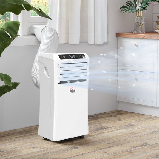 HOMCOM 10000 BTU Air Conditioning Unit, 3-in-1 Portable Air Conditioner, Dehumidifier, Cooling Fan with Remote Control, Digital Display, 2 Speeds, 24H Timer, Window Venting Kit, 30m√Ç¬≤
