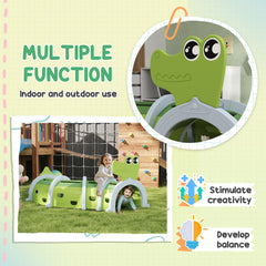 AIYAPLAY Crocodile Design Kids Play Tunnel for Ages 3-6 Crawl and Climb