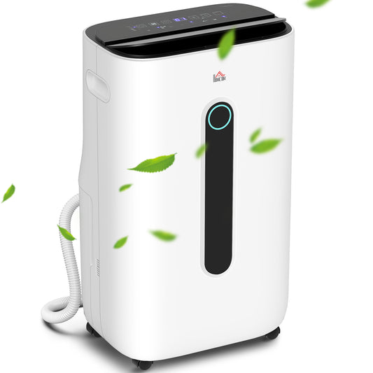 HOMCOM 6500mL Portable Dehumidifier with Air Purifier Filter, 24H Timer, 4 Modes, 22L/Day, for Home Laundry Basement