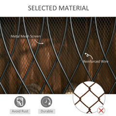 HOMCOM 126cm 3-Panel Metal Folding Fireplace Screen Heat Flame Protective Guard Child Pet Home Spark Barrier Surround w/ Mesh Pattern