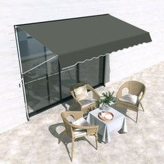 Outsunny 3x1.5m Adjustable Outdoor Aluminium Frame Awning Grey