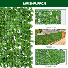 Outsunny 3 x 1m Artificial Leaf Wall - Green