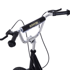 HOMCOM Stunt Scooter, Kids Scooter with Big Wheels, Adjustable Height, Dual Brakes, for Ages 5 Years+, Black