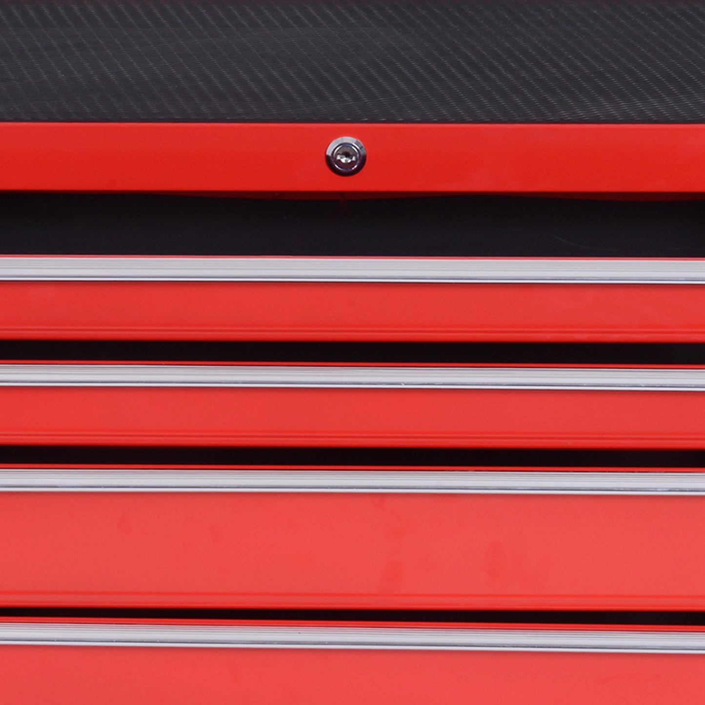 DURHAND 7-Drawer Rolling Tool Chest on Wheels, Lockable Tool Cabinet with Side Handle, Metal Tool Box Trolley for Garage, Workshop, Red