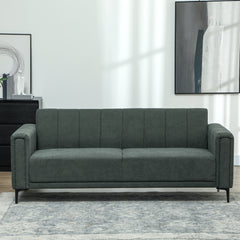 HOMCOM Three-Seater Relaxed Modern Sofa - Grey