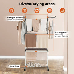 4-tier Clothes Drying Rack-Grey