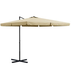 Outsunny 3m Cantilever Parasol, with Four-Position Canopy - Khaki