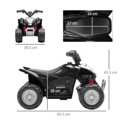 AIYAPLAY Honda Licensed Kids Electric Quad Bike, 6V ATV Ride On for Ages 1.5-3 Years, Black