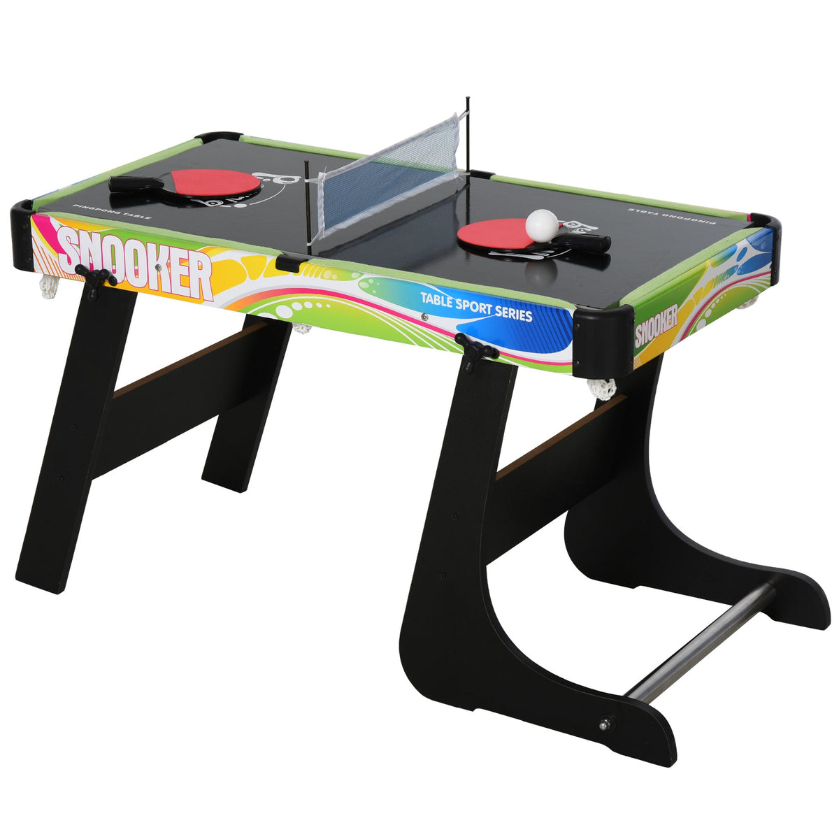 HOMCOM Folding Multi Gaming Table 4 in 1 Hockey, Football Table, Table Tennis, Billiards For Play Fun