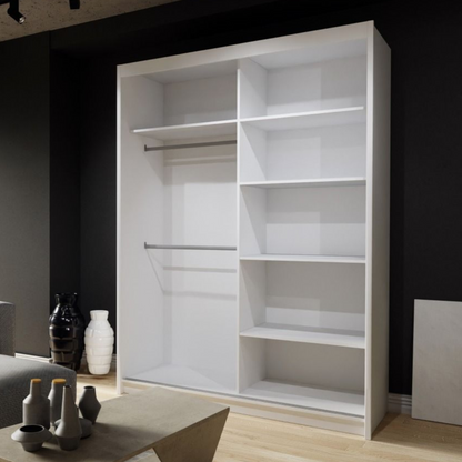 Zeus Sliding Door Wardrobe Multiple Sizes - Available in Oak,Grey, White or Black