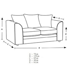 Oxford Scatter Back Full Jumbo Cord Sofa Set – Coffee and Other Colours