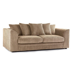 Oxford Scatter Back Full Jumbo Cord Sofa Set – Grey and Other Colours