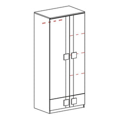 Gumi G1 Hinged Wardrobe 80cm