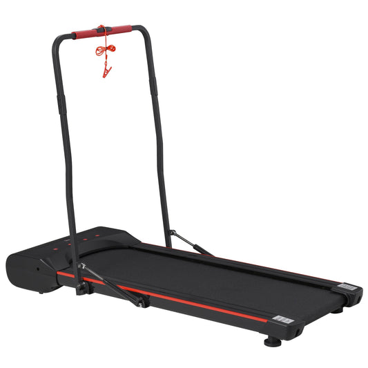 HOMCOM Foldable Walking Machine Treadmill 1-6km/h with LED Display & Remote Control Exercise Fitness for Home Office