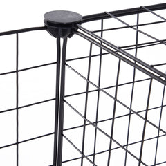 PawHut DIY Pet Playpen Metal Wire Fence 12 Panel Enclosure Indoor Outdoor Guinea Pig Bunny Small Animals Cage Black