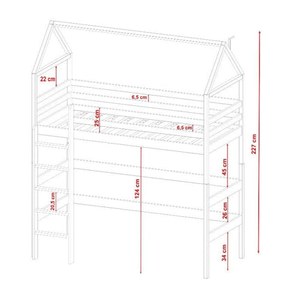 Wooden Loft Bed Gloria