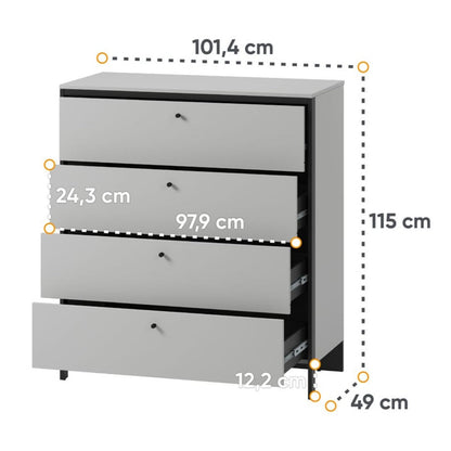 Gris Chest Of Drawers 101cm