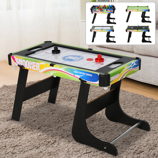 HOMCOM Folding Multi Gaming Table 4 in 1 Hockey, Football Table, Table Tennis, Billiards For Play Fun