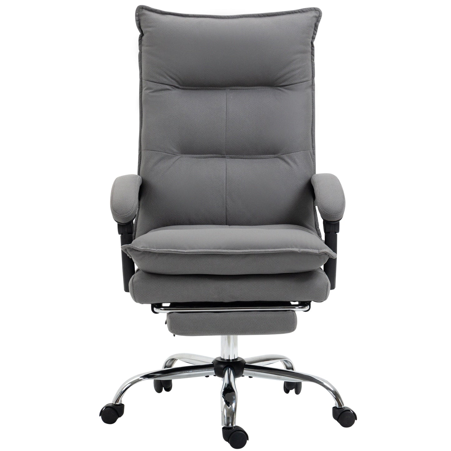 Vinsetto Massage Office Chair, PU Desk Chair with 6 Point Massage, High Back Computer Chair with Metal Legs, Thick Seat, Remote Control and Adjustable Height, Black