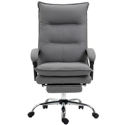 Vinsetto Massage Office Chair, PU Desk Chair with 6 Point Massage, High Back Computer Chair with Metal Legs, Thick Seat, Remote Control and Adjustable Height, Black