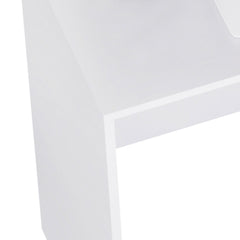 HOMCOM Computer Desk with Drawers, Dressing Table, High Gloss Home Office Writing Workstation, White