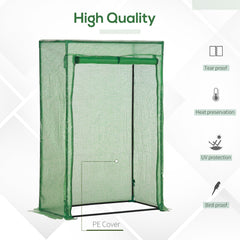 Outsunny Tomato Greenhouse with Roll-up Door, Mini Greenhouse with PE Cover, Outdoor Grow House Small Green House for Yard, Balcony, Garden, 100 x 50 x 150cm, Green