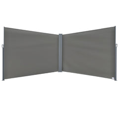 Outsunny 6 x 2m Retractable Sun Side Awning Screen Fence Patio Garden Wall Balcony Screening Panel Outdoor Blind Privacy Divider √¢‚Ç¨‚Äú Grey