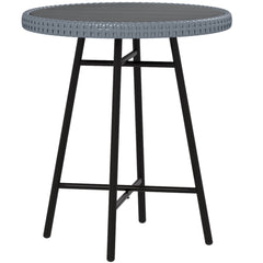 Outsunny Rattan Border Outdoor Side Table - Grey