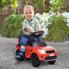 AIYAPLAY 2-in-1 Land Rover Licensed 6V Kids Electric Ride On Car, Sliding Car w/ Headlights, Music, for 18-60 Months, Red