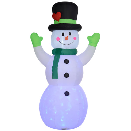 Outsunny 10ft Inflatable Snowman Christmas Decoration, with Accessories