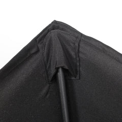 Outsunny 2m Garden Parasol Umbrella, Outdoor Sun Shade with 6 Sturdy Ribs for Balcony, Bench, Garden, Black