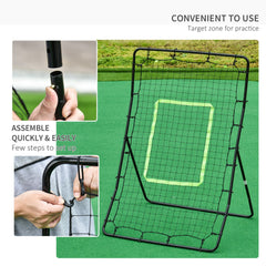 شبكة لعب HOMCOM Rebounder - معدات تدريب على اللعب والتعليم - نقطة هدف - كرات ارتدادية