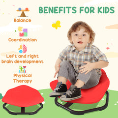 AIYAPLAY Sensory Spinning Chair for Kids, for Coordination, Balance, Red