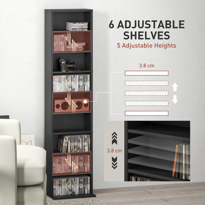 HOMCOM 260 Narrow CD Storage Unit - Black