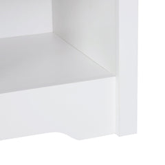 HOMCOM Modern Bedside Table, Nightstand with Drawer Shelf, End Table for Living room, Bedroom White