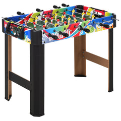 HOMCOM 2.8FT Football Foosball Gaming Table Soccer For Kids Indoor Play Fun Sports Game