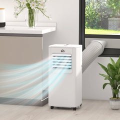 HOMCOM 5000 BTU Portable Air Conditioner, 4-in-1 Air Conditioning Unit, Dehumidifier, Cooling Fan with Remote Control, 2 Speeds, 24H Timer, Window Venting Kit, 12m√Ç¬≤, R290, A Energy Efficiency