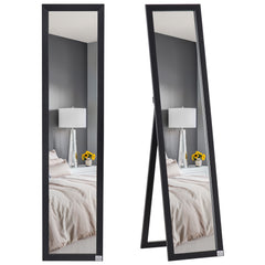 HOMCOM Full Length Mirror for Bedroom, Free Standing Dressing Mirror, Wall Mirror for Living Room, 37 x 154 cm, Black