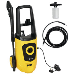 DURHAND 1800W High√Ç Pressure√Ç Washer, 150 Bar Pressure, 510 L/h Flow, High-Performance Portable Power Washer Jet Wash Cleaner with 6M Hose, Snow Foam Bottle for Garden, Car, Furniture, Yellow