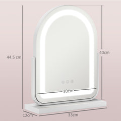 HOMCOM 33 x 44.5cm LED Vanity Mirror - White