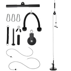 SPORTNOW Cable Machine Pulley System, Lats Pull Down System, with DIY Loading Weight Pin