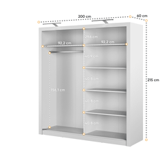 Idea ID-16 Sliding Door Wardrobe 200cm