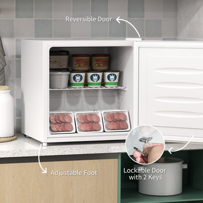 HOMCOM 35L Mini Freezer, -24√¢‚Äû∆í to -14√¢‚Äû∆í Temperature - White