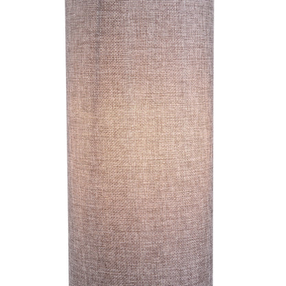 HOMCOM 47-Inch Modern Wooden Floor Lamp for Bedroom, Study or Living Space with Fabric Linen Shade (Grey) 120 CM