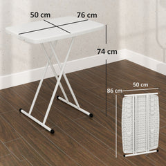 Outsunny Minimal Folding Outdoor Table - White