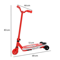 AIYAPLAY Electric Scooter for Kids Ages 4-7, with Auxiliary Rear Wheels, Flashing LED Light and Electric Brake, Kids Electric Scooter for Boys Girls, 6 KM/H & 8 KM, Red